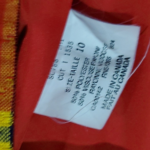 Vintage Red, yellow, black blazer with shoulder pads vintage size 10 🇨🇦 - Picture 10 of 10